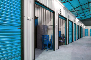 Corridor of self storage unit