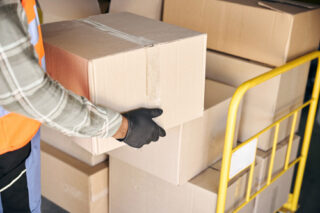 cargo unloading in storage facility