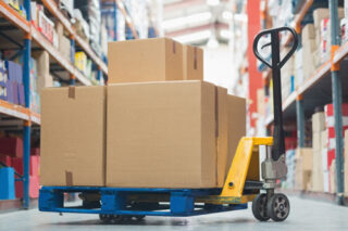 Boxes on trolley